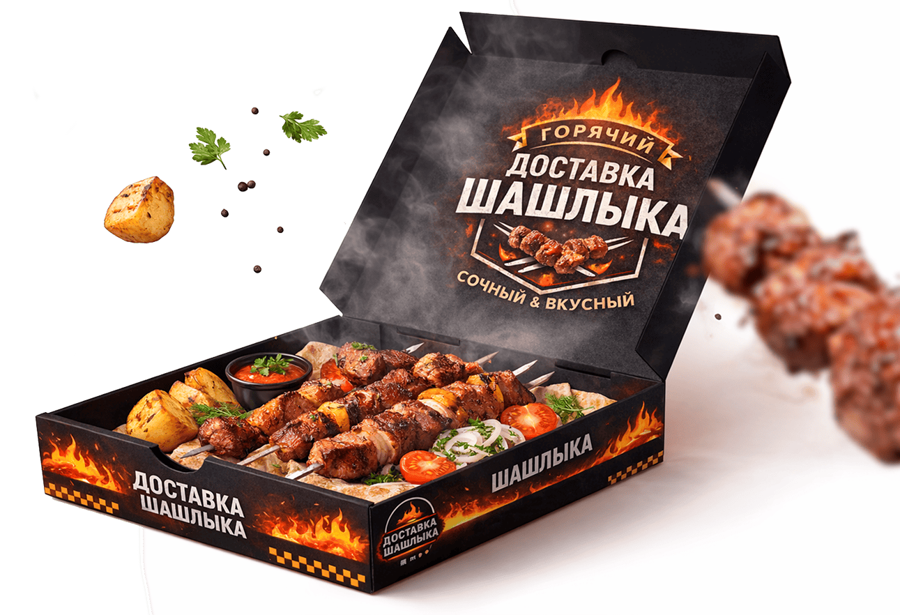 Доставка шашлыка в коробке